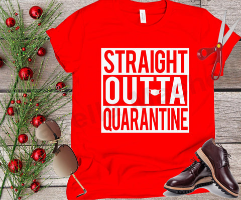 straight outta quarantine svg, social distancing t shirt svg, cut files, covid t shirt svg, covid 19 svg, health awareness svg SVG Isabella Machell 
