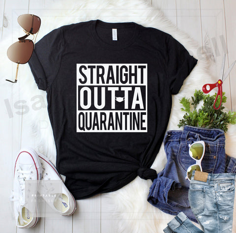 straight outta quarantine svg, social distancing t shirt svg, cut files, covid t shirt svg, covid 19 svg, health awareness svg SVG Isabella Machell 