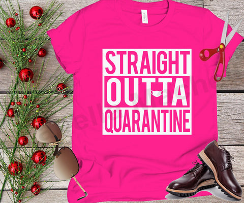 straight outta quarantine svg, social distancing t shirt svg, cut files, covid t shirt svg, covid 19 svg, health awareness svg SVG Isabella Machell 