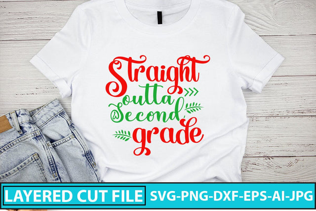 Straight Outta Second Grade SVG Cut File SVG Syaman 