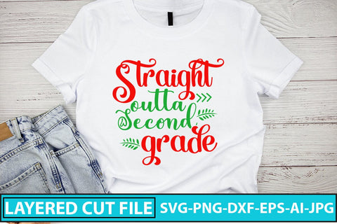 Straight Outta Second Grade SVG Cut File SVG Syaman 