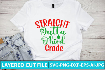 Straight Outta Third Grade SVG Cut File SVG Syaman 