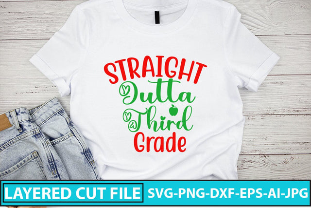 Straight Outta Third Grade SVG Cut File SVG Syaman 