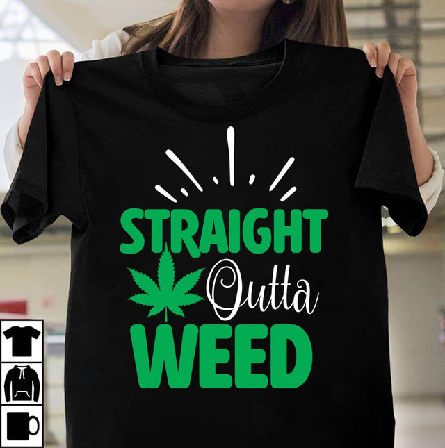 Straight Outta Weed SVG Cut File SVG BlackCatsMedia 