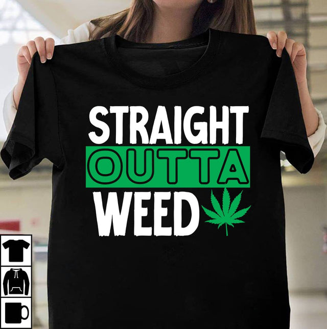 Straight Outta Weed SVG Cut File SVG BlackCatsMedia 