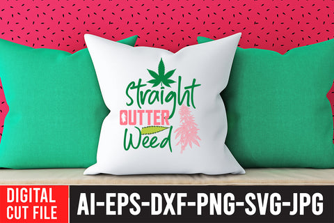 Straight Outter Weed SVG Design SVG BlackCatsMedia 