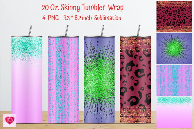 Straight Purple Glitter 20 oz Skinny Tumbler Sublimation Sublimation Kseniia designer 