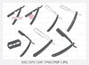 Straight Razor SVG File, Straight Razor Monogram svg, Barber Shop SVG ...