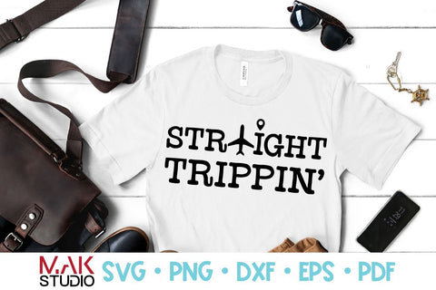 Straight trippin svg Straight trippin' svg Straight trippin' png Travel svg Airplane svg Vacation svg trips Beach vacay svg SVG MAKStudion 