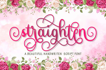 Straighten Font love script 