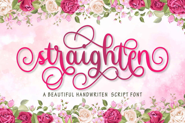 Straighten Font love script 