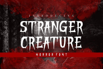 Stranger Creature Font PutraCetol Studio 