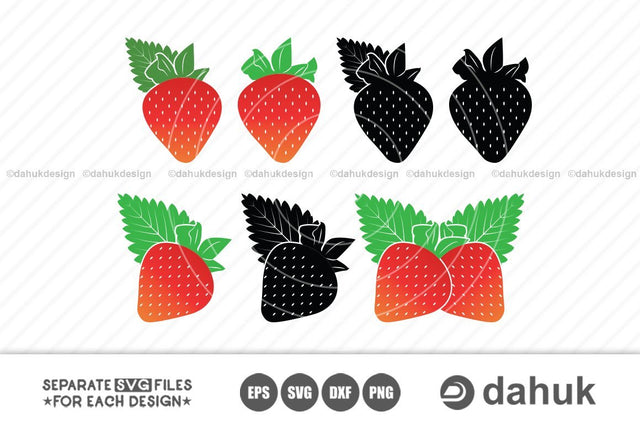 strawberries svg,fruit svg,berries svg,food svg,summersvg,strawberry clipart,svg,eps,dxf,png,cut files SVG dahukdesign 