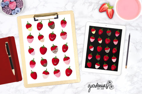 Strawberry / Printable Stickers Cricut Design