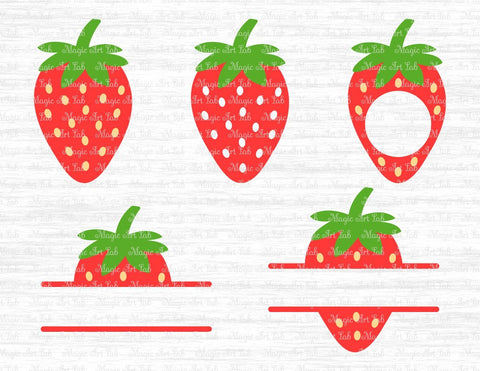 Strawberry cut files SVG MagicArtLab 