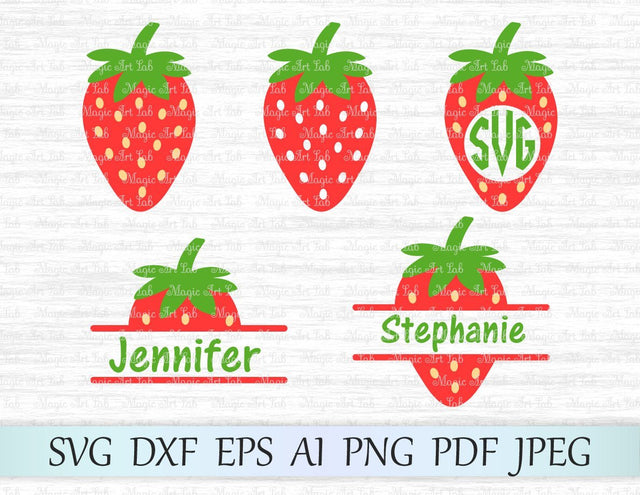 Strawberry cut files SVG MagicArtLab 