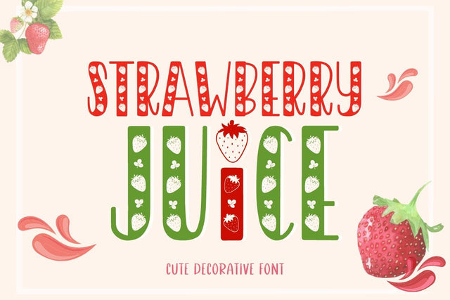 Strawberry - Cute Display Font Font AnningArts Design 