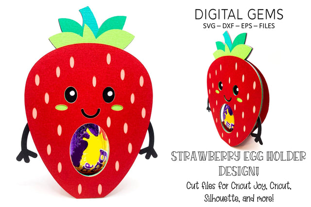 Strawberry egg holder svg SVG Digital Gems 