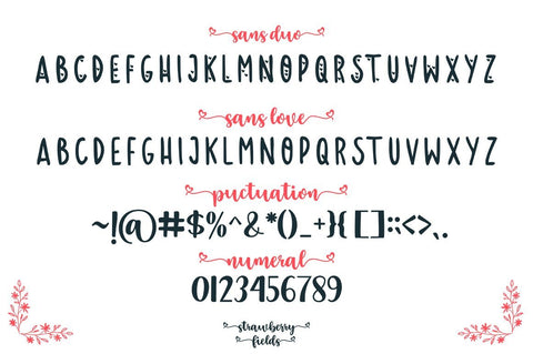 Strawberry Field Forever Trio Font Font Studio Natural Ink 