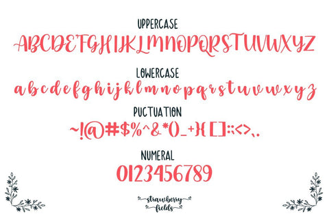 Strawberry Field Forever Trio Font Font Studio Natural Ink 