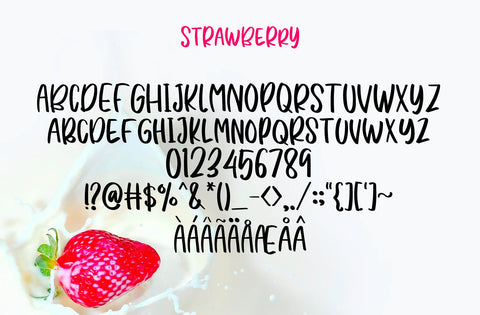 Strawberry Font Yuby 