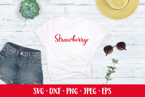 Strawberry hand lettered SVG SVG LaBelezoka 