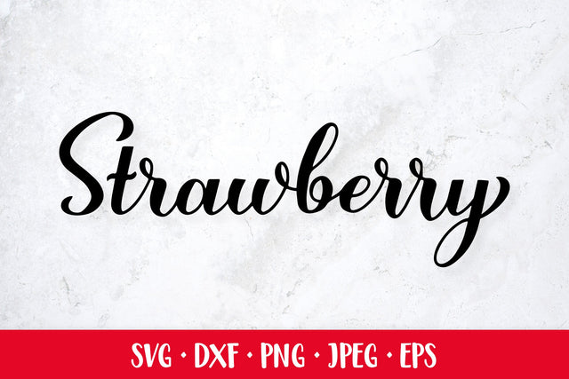 Strawberry hand lettered SVG SVG LaBelezoka 