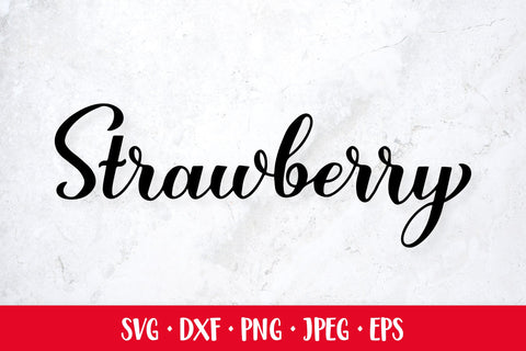 Strawberry hand lettered SVG SVG LaBelezoka 