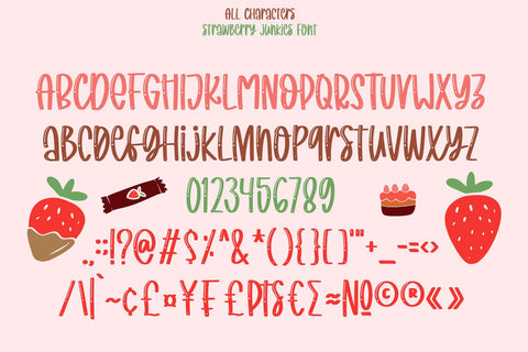 Strawberry Junkies Font yumnatype 