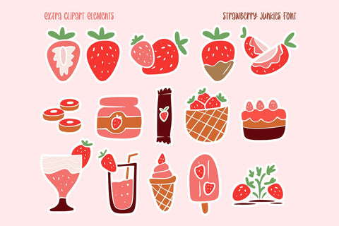 Strawberry Junkies Font yumnatype 