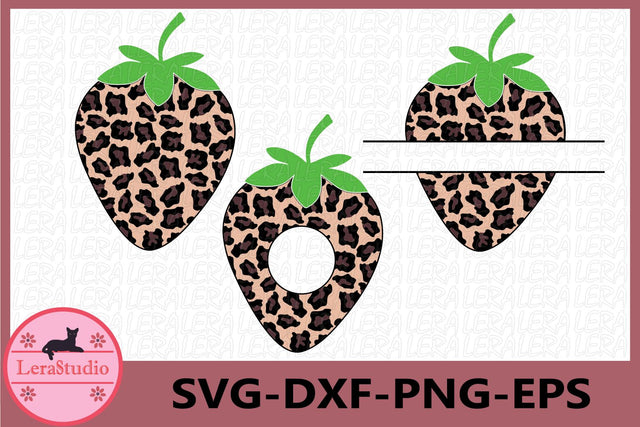 Strawberry Leopard SVG SVG Lerastudio 