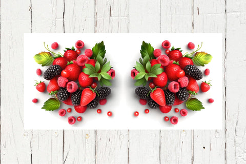 Strawberry Mug Sublimation. Berry Mug Wrap Bumdle Sublimation Olga Terlyanskaya 