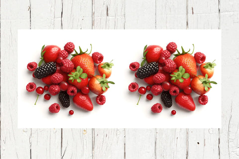 Strawberry Mug Sublimation. Berry Mug Wrap Bumdle Sublimation Olga Terlyanskaya 