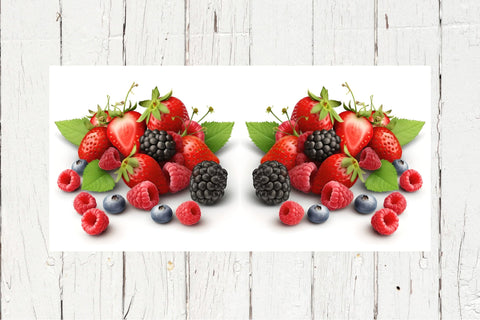 Strawberry Mug Sublimation. Berry Mug Wrap Bumdle Sublimation Olga Terlyanskaya 