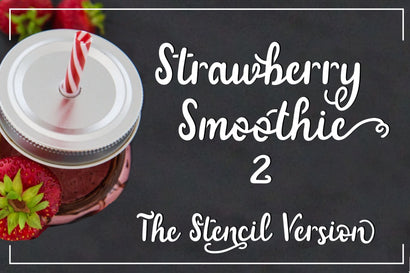 Strawberry Smoothie 2 - The Stencil Version | Stencil Font Font Stacy's Digital Designs 