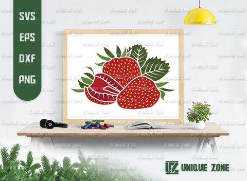 Strawberry SVG Bundle, Summer Fruit Svg, Fruit Svg, Strawberries Svg, Strawberry Clipart Svg, Strawberry Lover, Strawberry Fruit Svg, SVG Unique Zone 