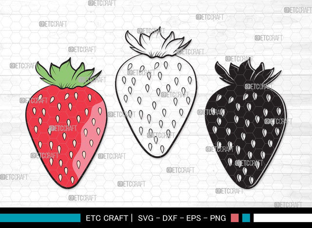Strawberry SVG | Summer Svg | Fruit Svg | Berries Svg | Strawberry Clipart SVG ETC Craft 