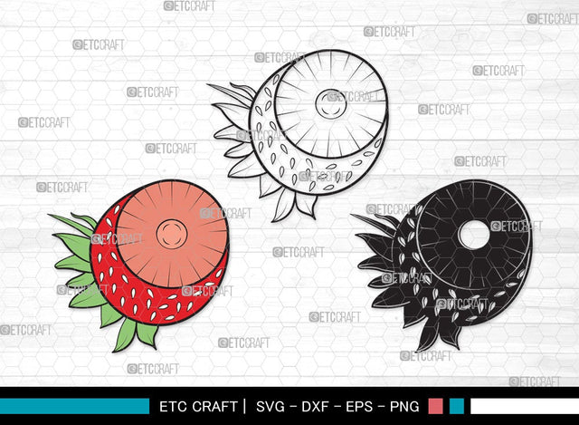 Strawberry SVG | Summer Svg | Fruit Svg | Berries Svg | Strawberry Clipart SVG ETC Craft 