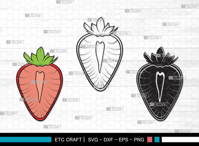 Strawberry SVG | Summer Svg | Fruit Svg | Berries Svg | Strawberry Clipart SVG ETC Craft 