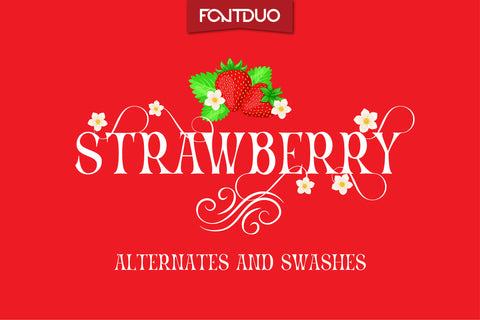 Strawberry - Swashes and Alternates Font FontDuo 