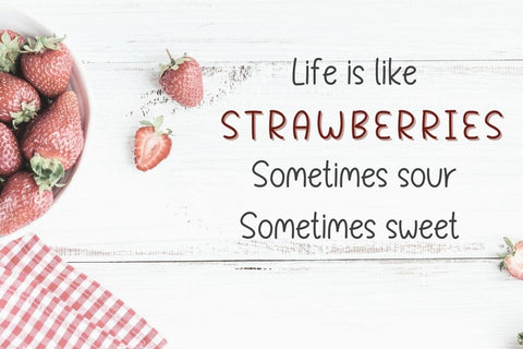 Strawberry Yogurt - cute handwritten font Font ChiraaDesign 