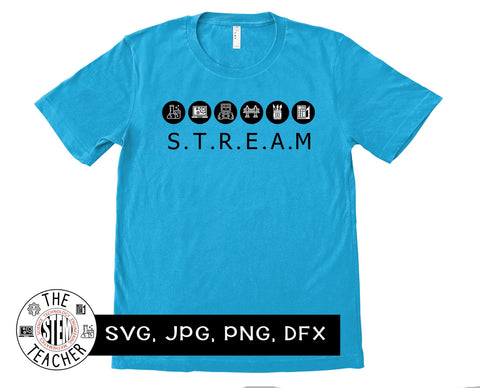 STREAM SVG, dfx, png, jpg files, Science, Technology, Robotics, Engineering, Art, Mathematics, Teacher t-shirt SVG The STEM Teacher 