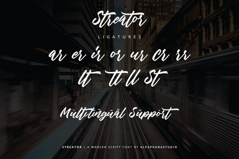Streator - Modern Script Font Font Alpaprana Studio 