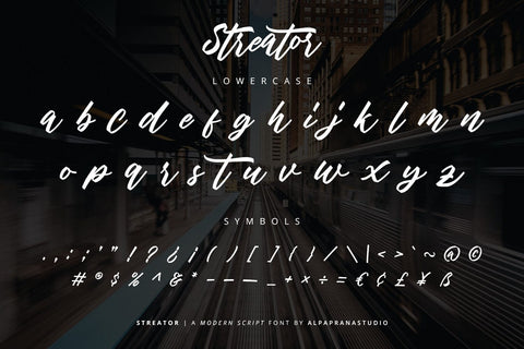 Streator - Modern Script Font Font Alpaprana Studio 