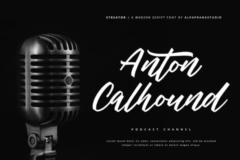 Streator - Modern Script Font Font Alpaprana Studio 