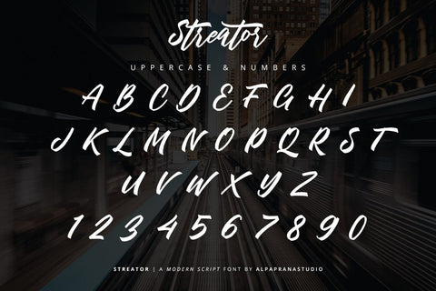 Streator - Modern Script Font Font Alpaprana Studio 
