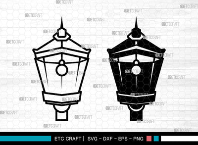 Street Light SVG, Lamp Svg, Street Lamp Svg, Street Lamp Icon Svg, Street Lantern Svg, Street Light SVG ETC Craft 