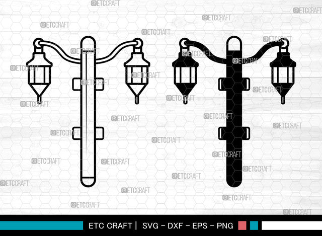 Street Light SVG, Lamp Svg, Street Lamp Svg, Street Lamp Icon Svg, Street Lantern Svg, Street Light SVG ETC Craft 
