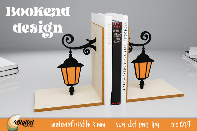 Street Light SVG. Laser Cut SVG. Bookend Laser Cut SVG Design SVG Evgenyia Guschina 