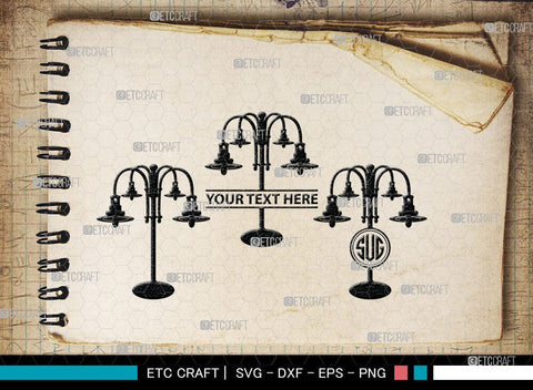 Street Lights Monogram, Street Lights Silhouette, Street Lights SVG Cut Files, Road Lights, Street Lantern Svg, Street Lamp Silhouette Svg, SB00092 SVG ETC Craft 